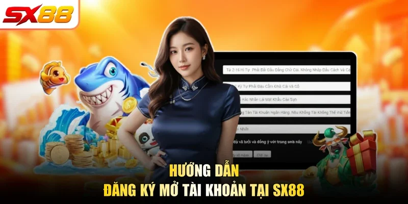 Hướng dẫn đăng ký mở tài khoản tại SX88